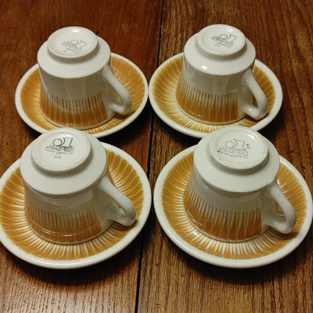 Rare MCM Paul McCobb Jackson China Restaurant Ware Coffee Cup & Saucer
